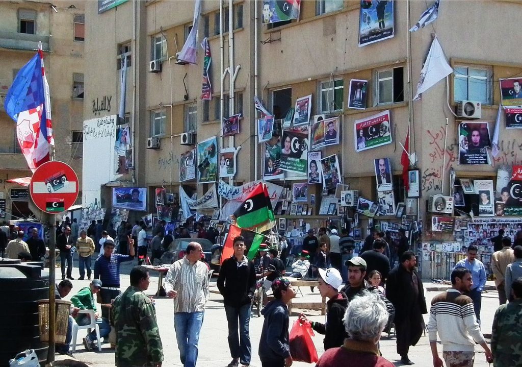 Protests at the end of Libya under Gaddafi