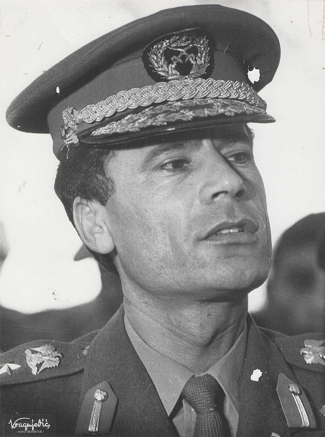 Muammar Gaddafi at the time of the revolution