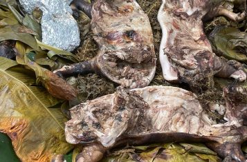 Eating Mumu in Papua New Guinea