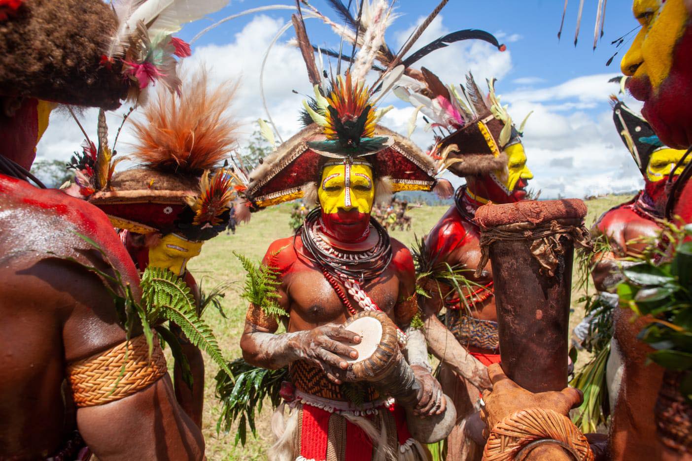 traditional village in Papua New Guinea