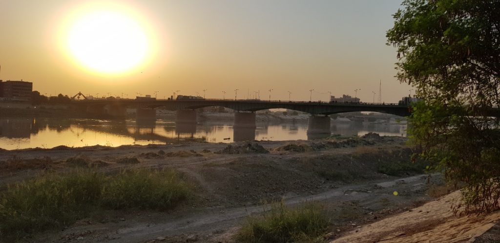 Sunset at Tigris River in Baghdad
