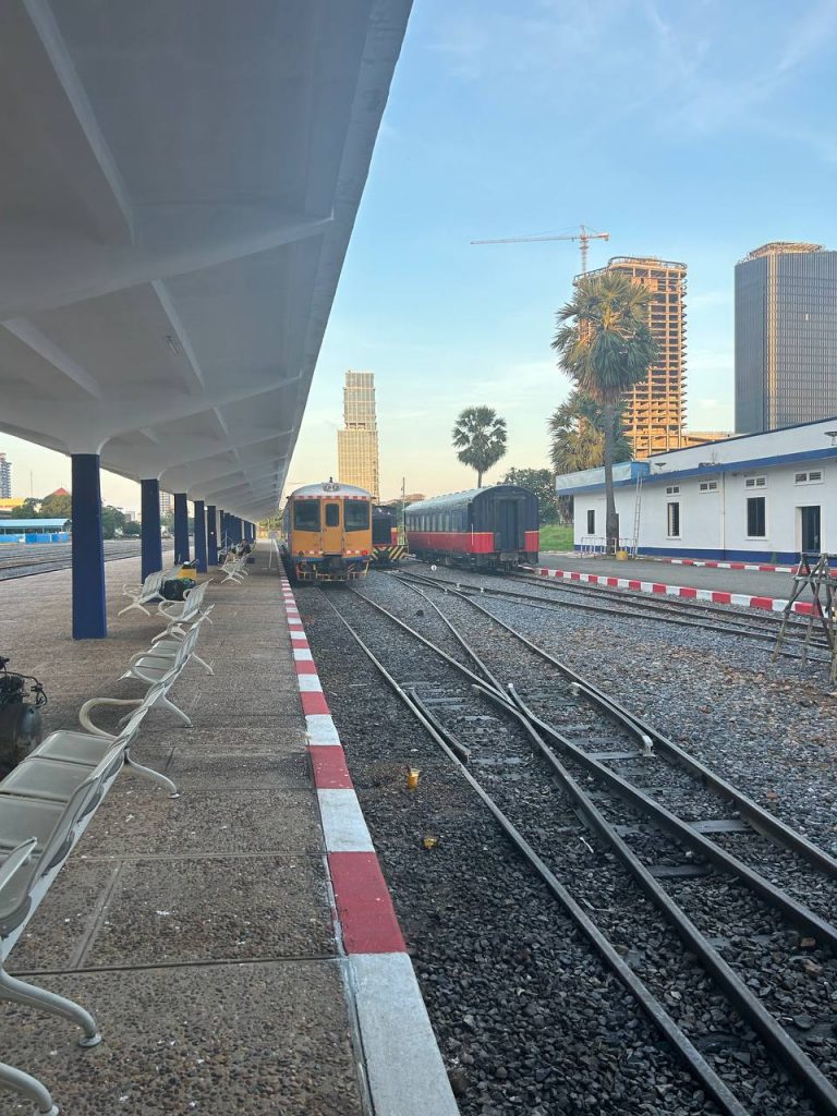 Taking the train in Cambodia 
