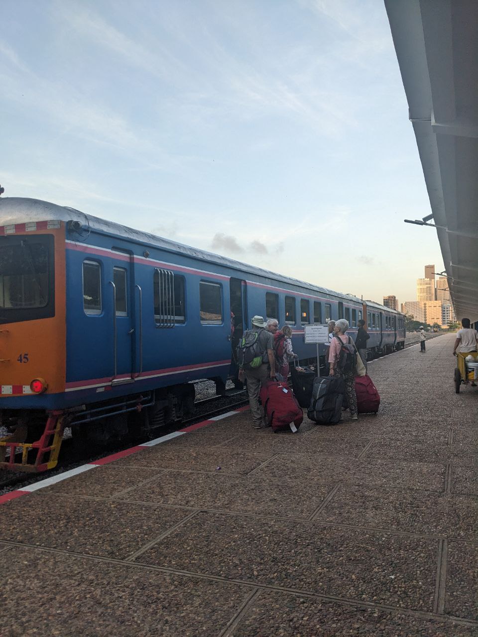 Taking the train in Cambodia 