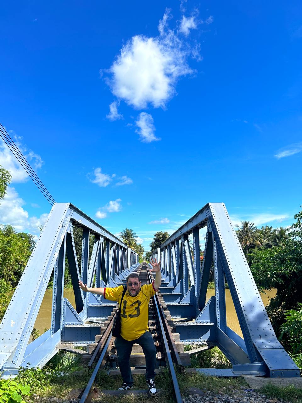 Taking the train in Cambodia