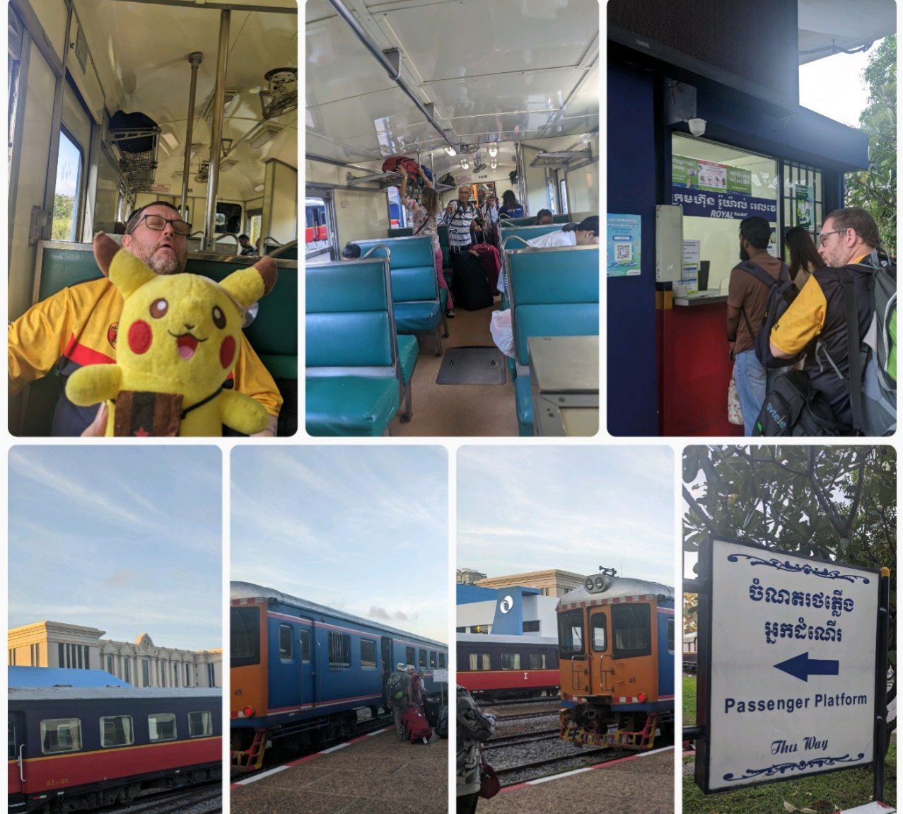 Taking the train in Cambodia