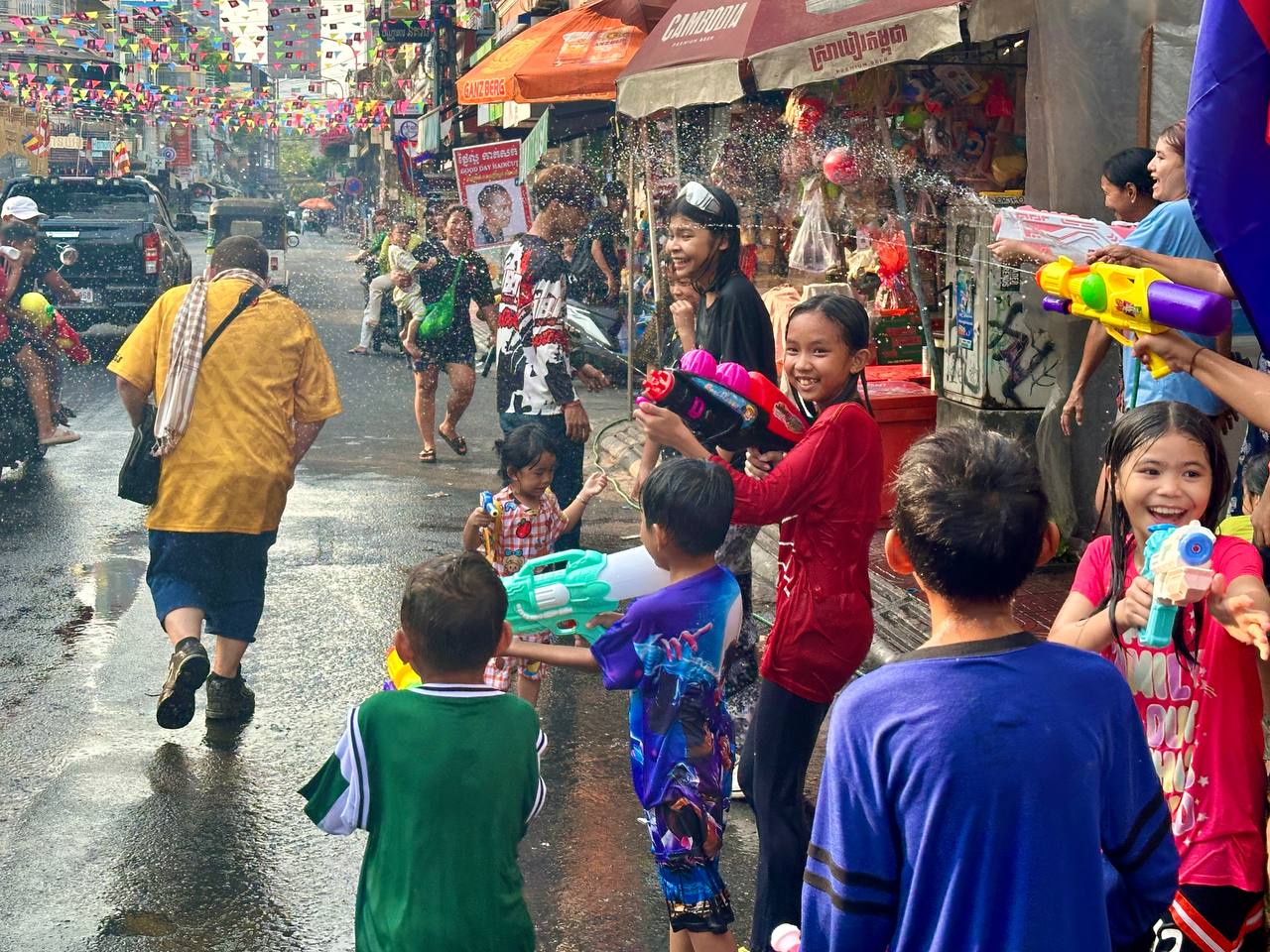 Khmer New Year Water Fights