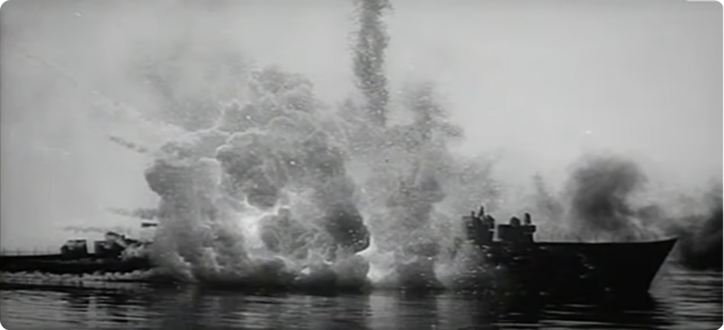 A US Warship Explodes During the Notes of a War Correspondent's Deadly Climax