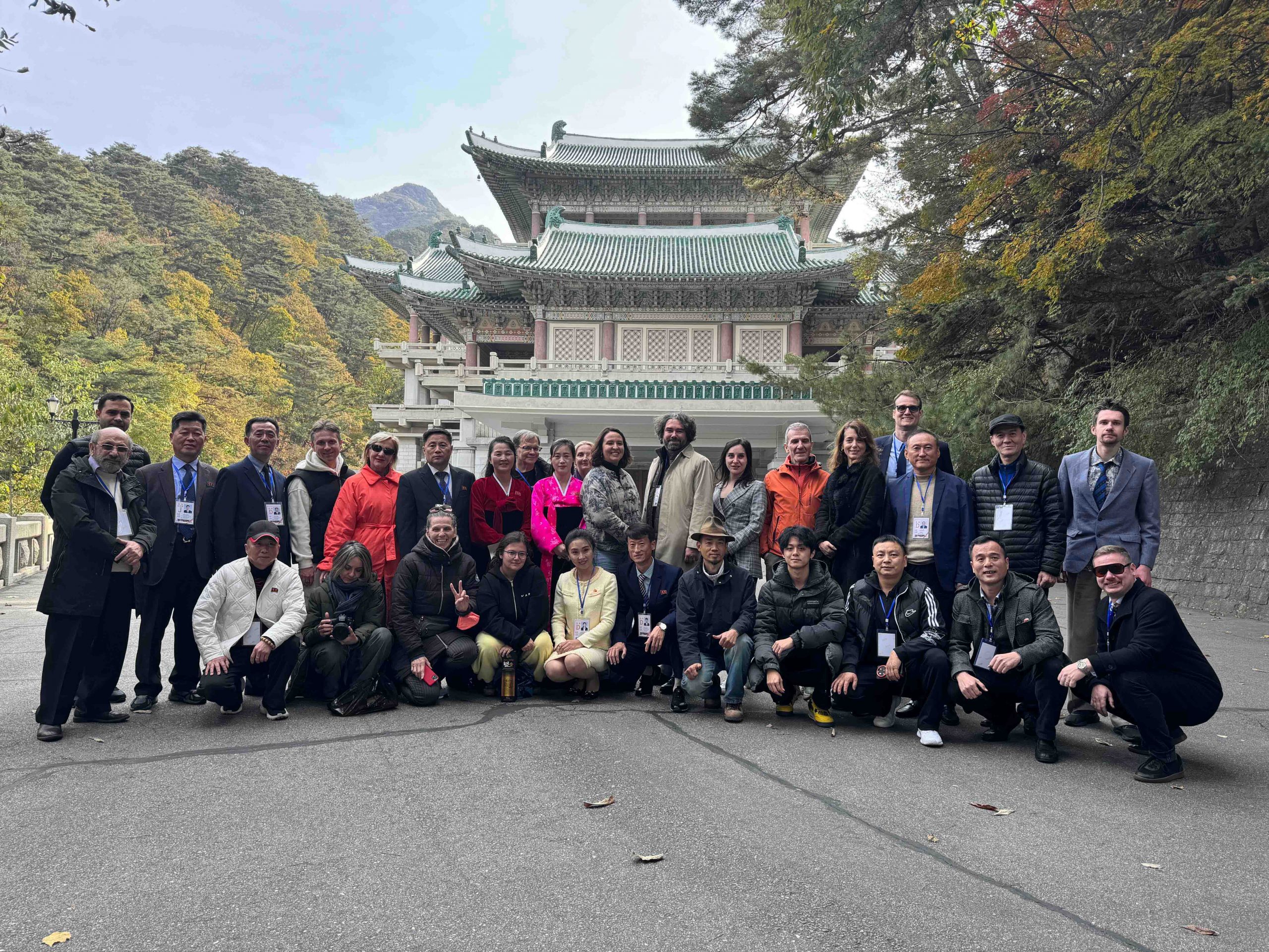 Members of the 18th Pyongyang International Film Festival Foreign Delegation