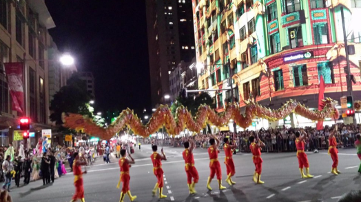 Chinese dragon dance
